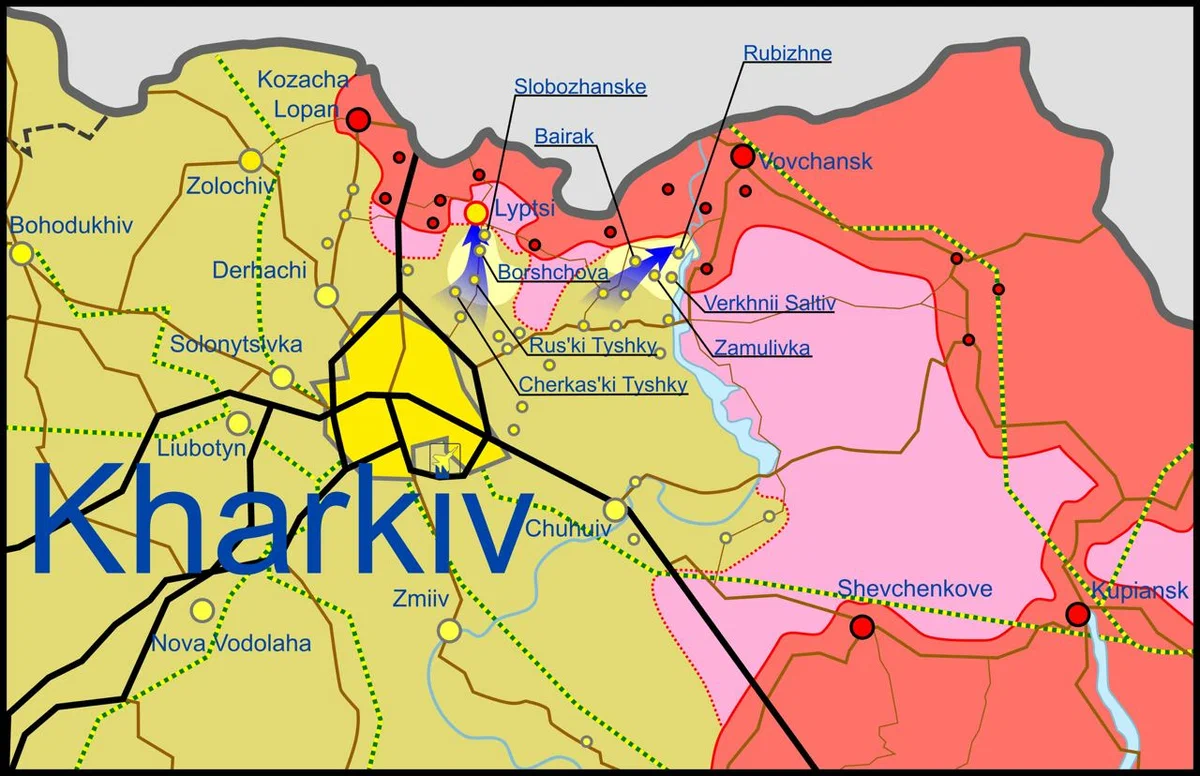 Карта боевых действий в харькове