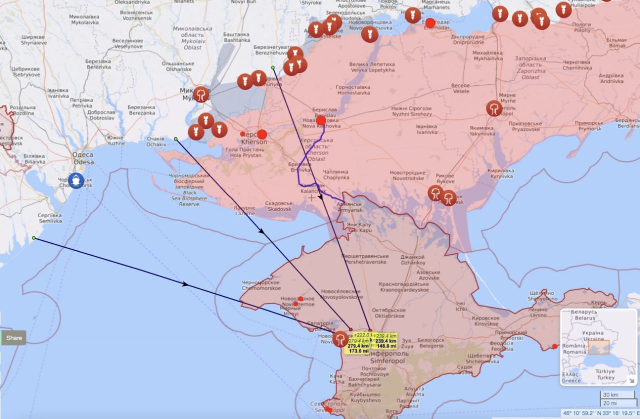 Карта боевых действий спутник