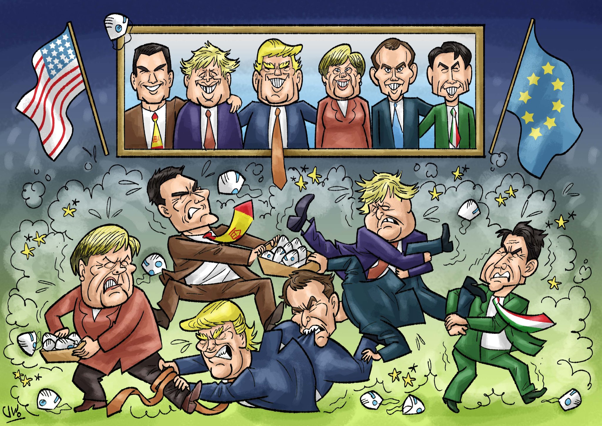 Политика против людей. Карикатура на ЕС. Карикатура на Евросоюз. Карикатура на Евросоюз и США. Политические карикатуры.