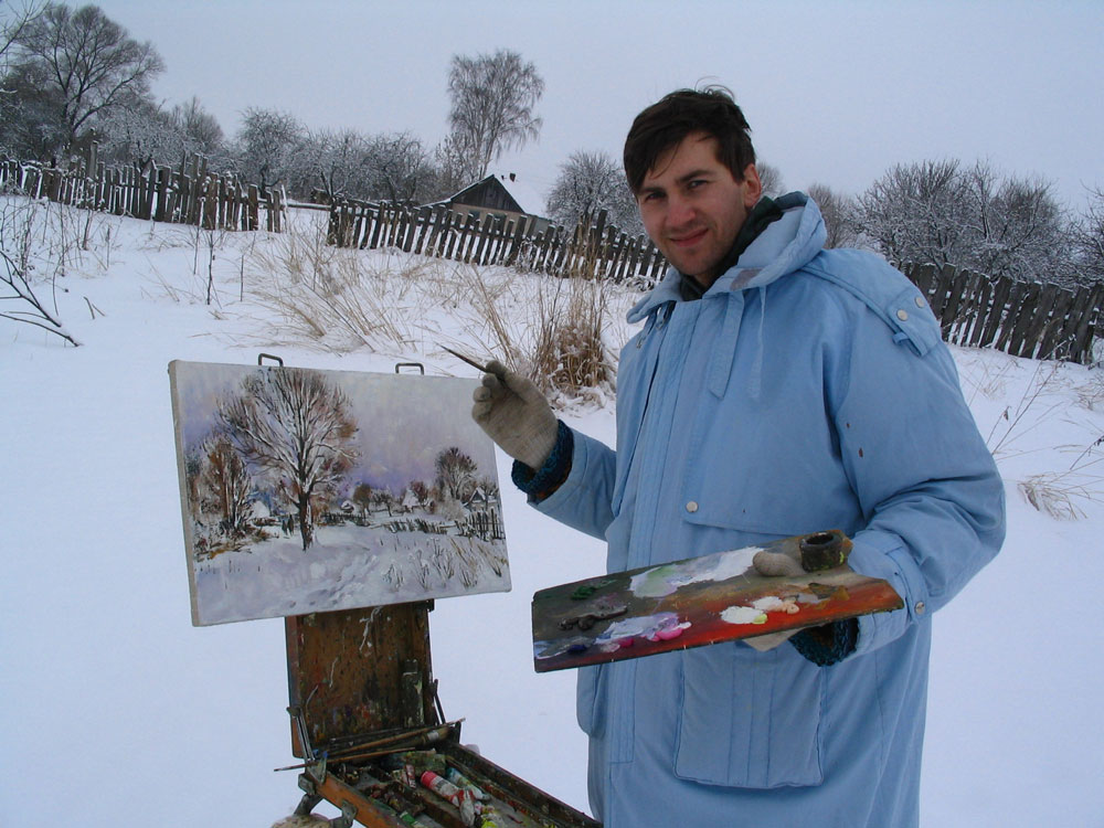 В минске частым нашим гостем был художник. Пейзажи художника Василия Пешкуна.