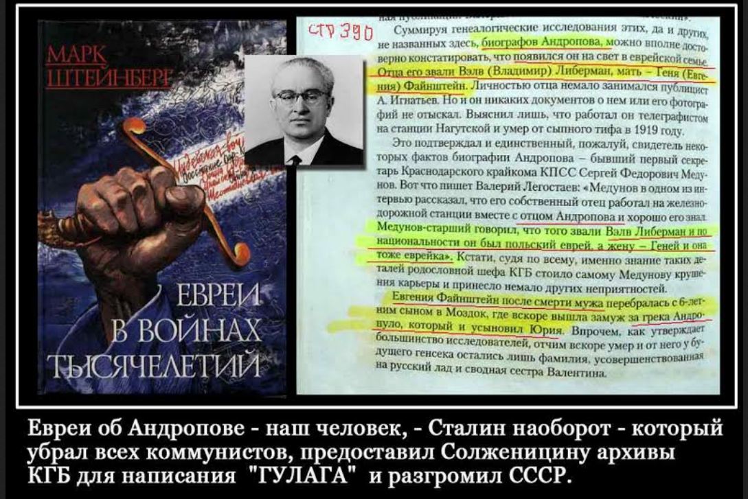 Появились тут. Евреи развалили СССР. Андропов жид. Андропов еврей. Коммунисты сионисты.