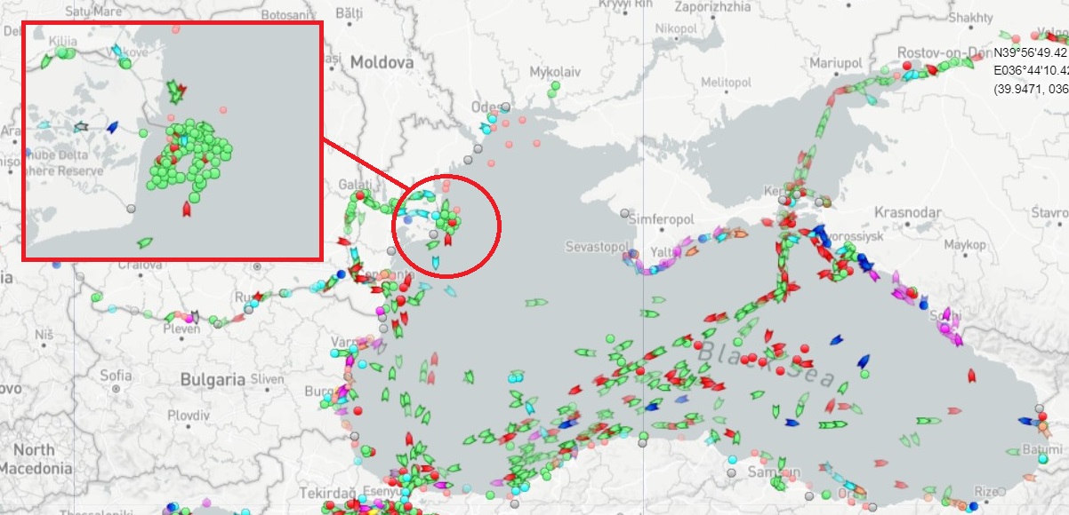 Карта портов черного моря