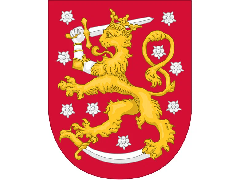 Герб Финляндии с короной. Гербы финских областей. Coat of Arms of Finland. Герб похожий на герб Финляндии.