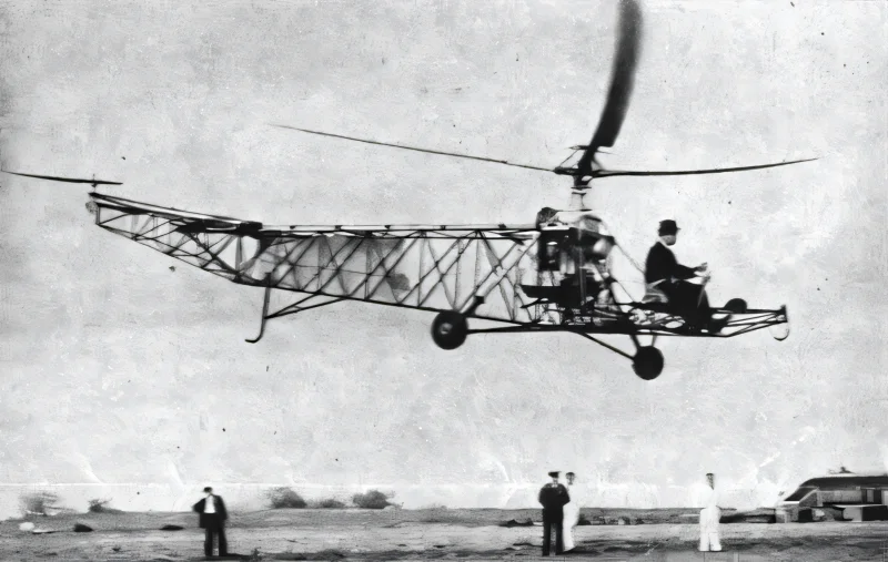 Первые вертолеты в мире. Вертолет Сикорского 1909. Первый вертолет Сикорского.