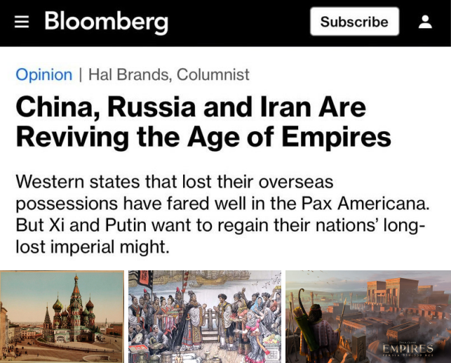 Возрождающиеся исторические империи России, Китая и Ирана уничтожают неоколониальный порядок США, — Bloomberg