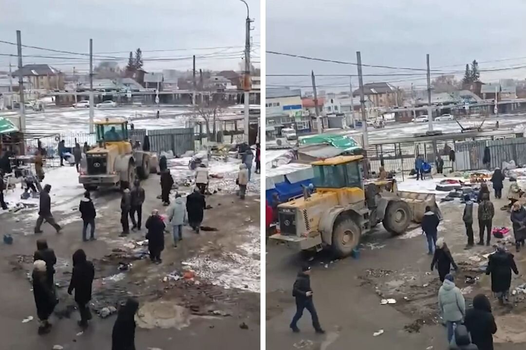 Стало известно, что ждет смелого тракториста за снос нелегальных торговых точек в Новосибирске