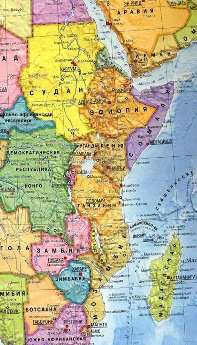 Где восточная африка. Юго Восточная Африка на карте. Страны Восточной Африки на карте. Восточное побережье Африки на карте. Восток Африки на карте.