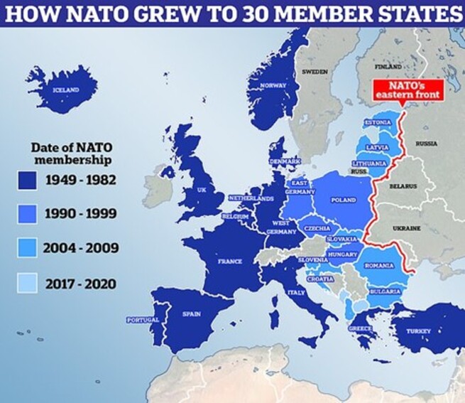 Расширение нато на восток по годам. Расширение НАТО С 1991 года карта. Карта расширения НАТО 2022. Карта расширения НАТО С 1997 года. Блок НАТО 2022.