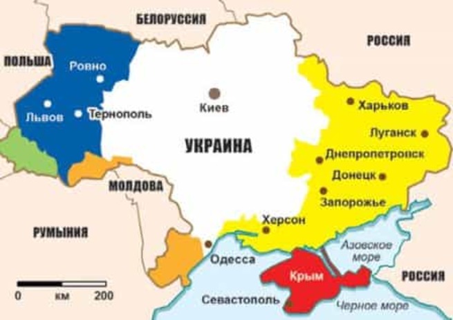 Карта украины соседи украины