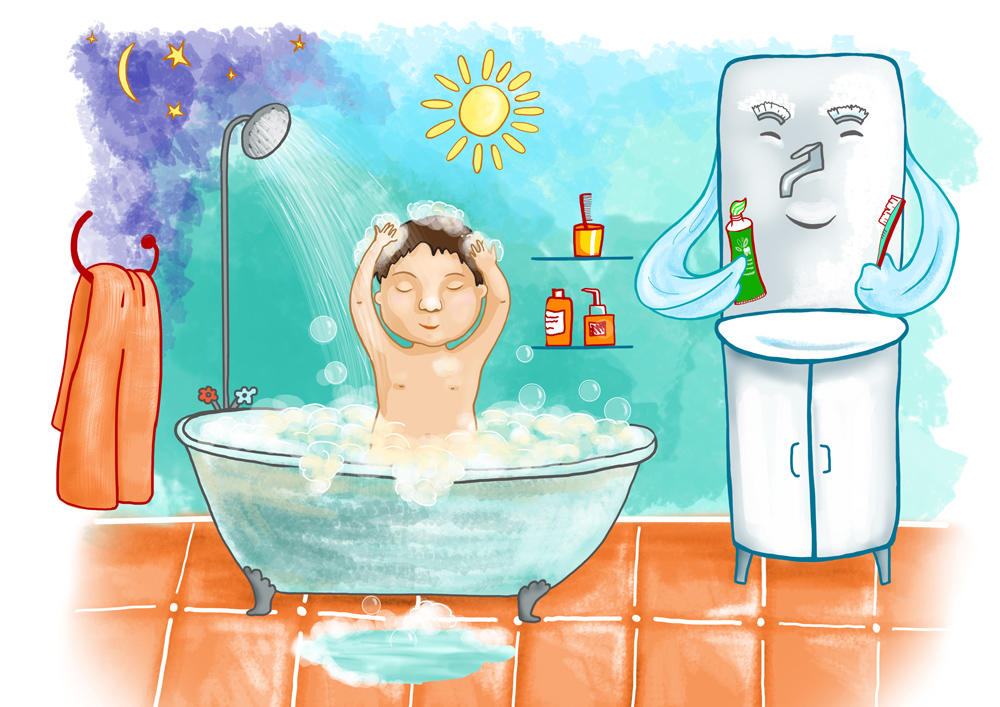 Смывайте теплой водой. Гигиена для детей. Гигиена для дошкольников. Гигиенические процедуры. Гигиенические процедуры рисунок.