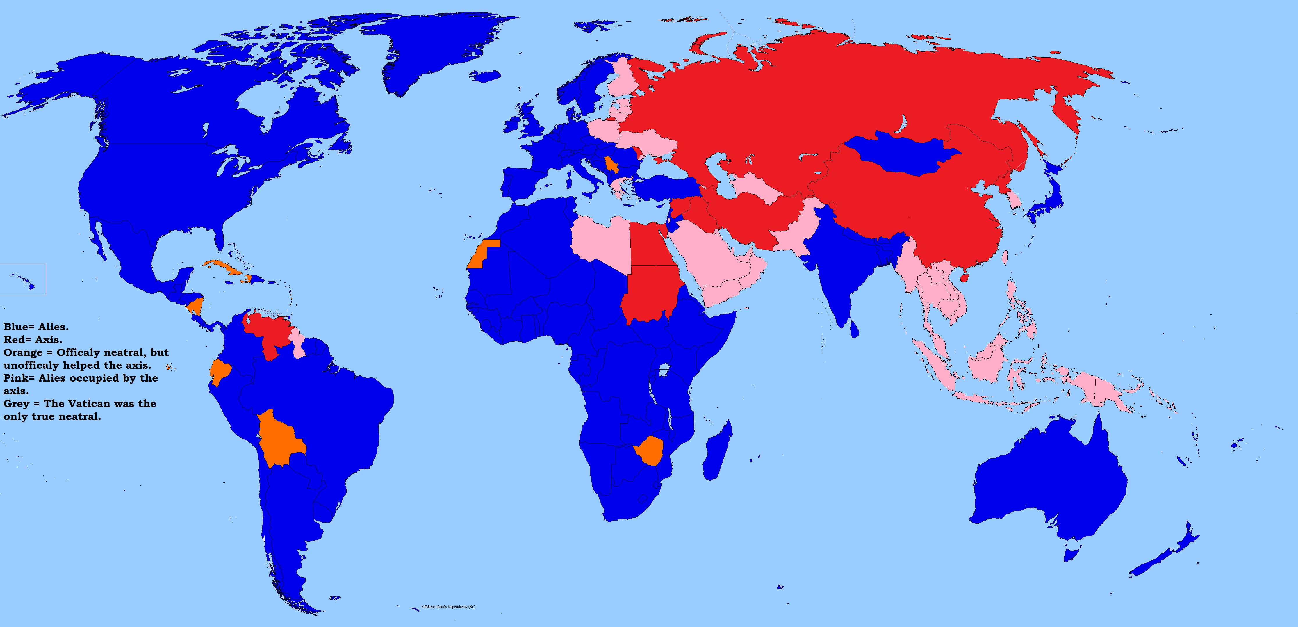 Карта мира 1947 года