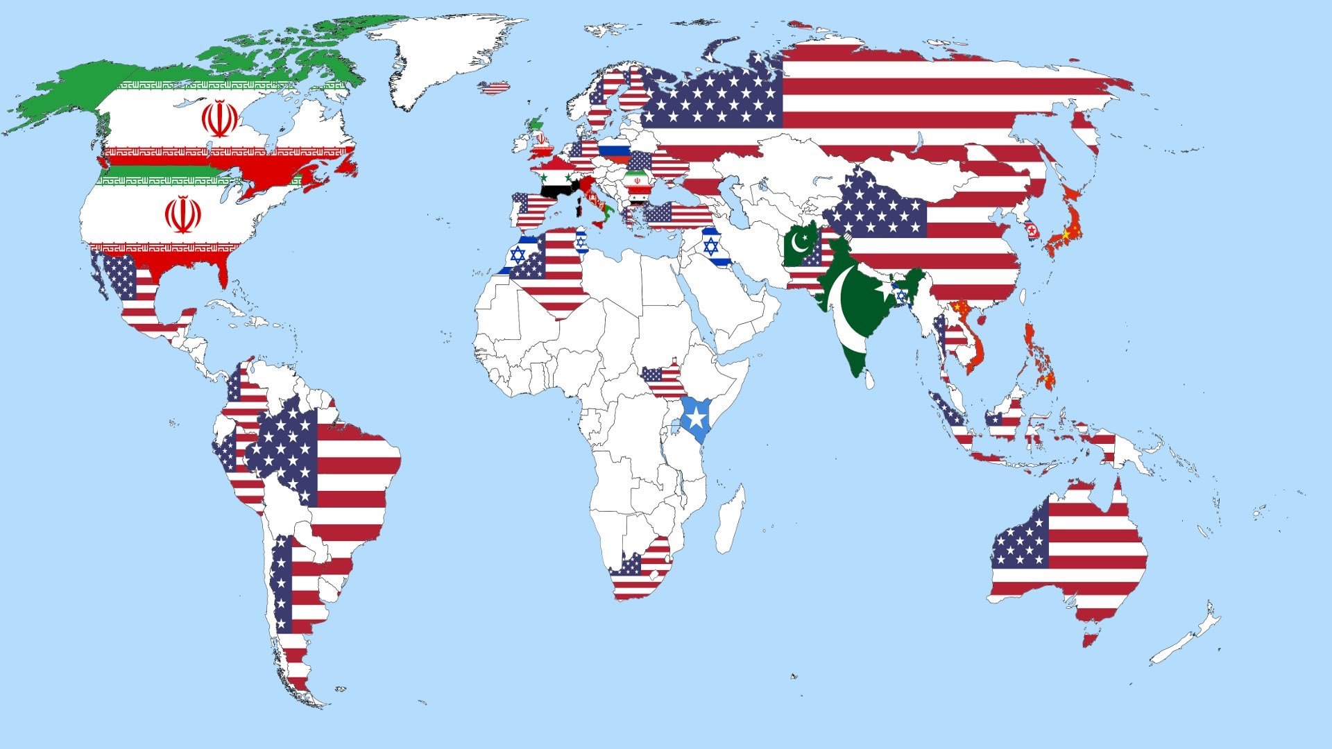 политическая карта мира в сша