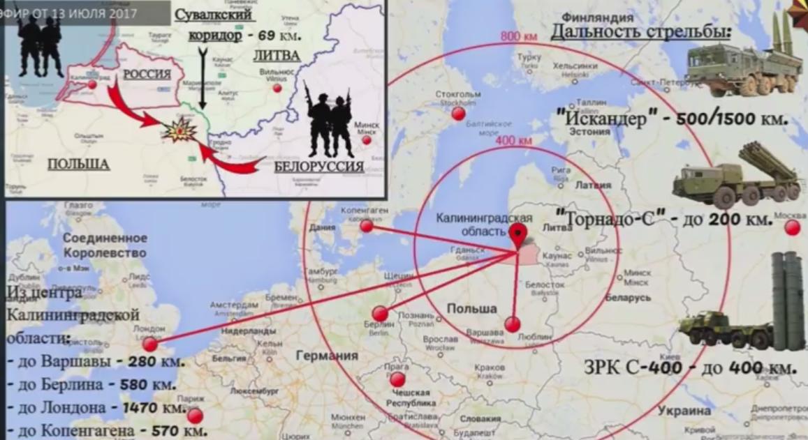 Сувалкский коридор карта